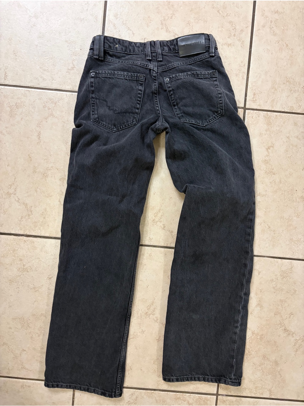 We The Free Black Denim raw hem boho jeans women size 25